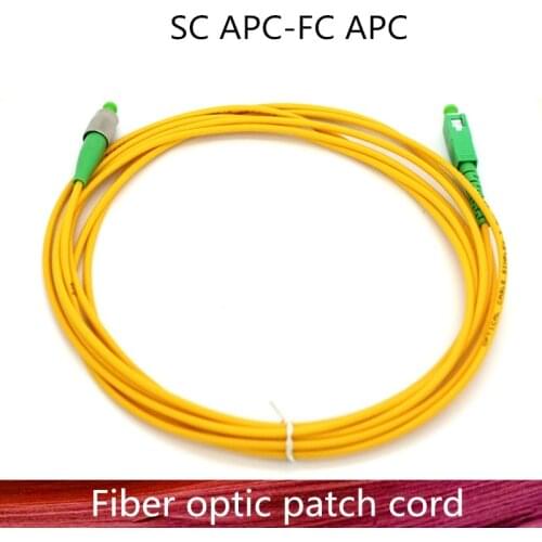SC/APC to FC/APC Fiber Optic Patch Cord Cable LC-LC 1m/3m/5m/10m/20m/30m Jumper Single Mode Simplex Fiber Optic Patch Cord