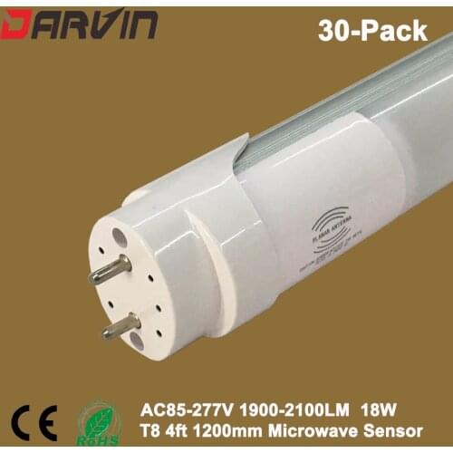 Led Tube Sensor T8 With Radar Sensors Light Lamp 4ft 1200mm 120cm 18w 220v 110V Corridor Garage 6500k daylight nature white