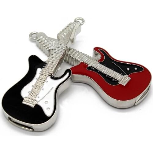 TEXT ME black red blue colour crystal guitar model usb2.0 4GB 8GB 16GB 32GB 64GB pen drive USB Flash Drive creative Pendrive