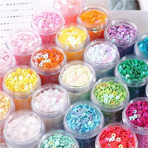 1 Box Sequins 2mm 3mm 4mm 5mm 6mm Flat Round Loose Sequin paillettes lentejuelas For DIY Craft Women Garments Accessories New
