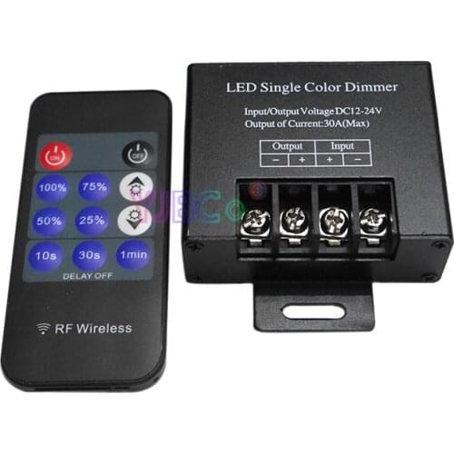 11Key RF 30A LED Single Color Dimmer 5050 3528 Single Color LED Strip light switch DC12V-24V Dimming Controller