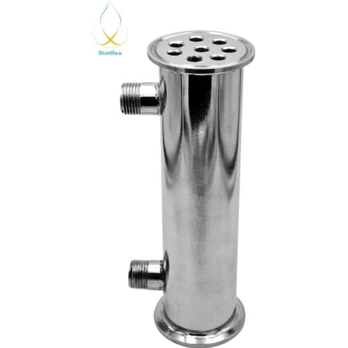 2" 51mm ( OD64mm ) Dephlegmator, Reflux, Distiller Condenser. 200mm, 8 Pipes . Sanitary Steel 304