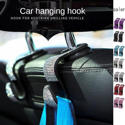 Creative Rear Seat Backrest Hook Automobile Diamond Hanging Hook Car Interior Accessories Car Seat Back Decoration