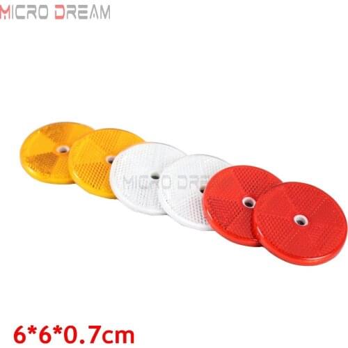 Stick On Motorcycle Safety Reflectors 2pcs Round Safety Warning Reflection Plate For ATV Motocross Trailers Bikes Cars