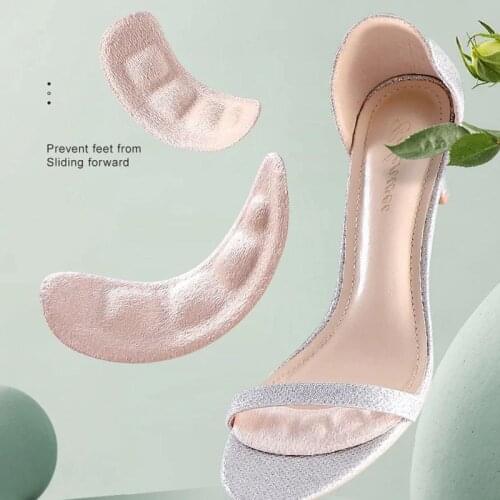 2Pcs Non-slip Insoles Stickers for Women High Heels Flip Flop Sandals Silicone Inserts Self-adhesive Foot Patch Gel Forefoot Pad