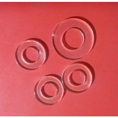 30pcs M2M3M3.2M4 Transparent gasket Acrylic PVC flat pad Polycarbonate gaskets Pc pads Outer diameter 5-10mm thickness 0.5-0.8mm