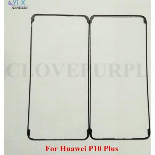 5PCS/Lot Black/White Front Housing Chassis Plate LCD Display Plastic Bezel Faceplate Frame (No LCD) For Huawei P10 Plus