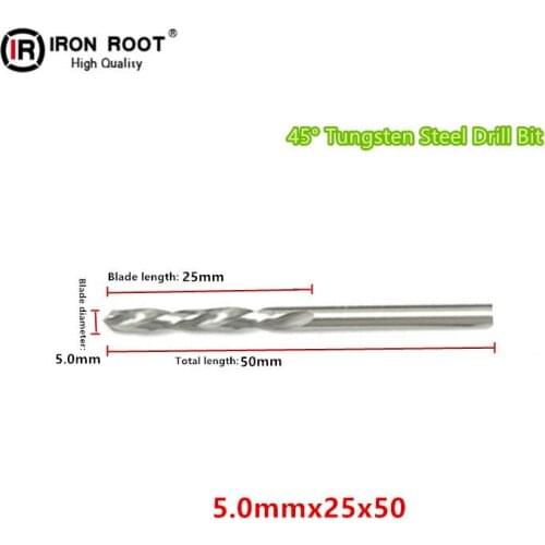 5P 45° 4.0/4.5/5.0mm CNC Metal lathe Cutting Tool Aluminum Alloy Twist Drill Solid Carbide Drill Bit