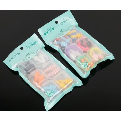 6 Pairs Soft Silicone Ear Plugs Sound Insulation Ear Protection Anti Noise Snoring Sleeping Earmuff For Travel Noise Reduction