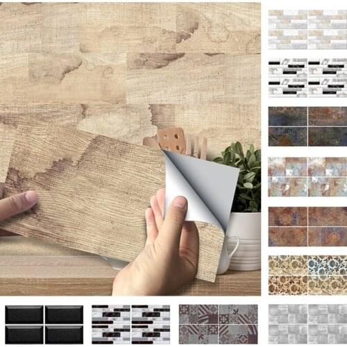 9Pcs Brick Wall Stickers Wallpaper Decor Living Room Background Wall Bedroom Decoration Room Imitation Brick Pattern