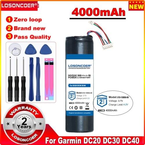 LOSONCOER 4000mAh 010-10806-00 010-10806-01 010-10806-20 361-00029-00 Battery for Garmin DC20 DC30 DC40 Dog Tracking DC 20