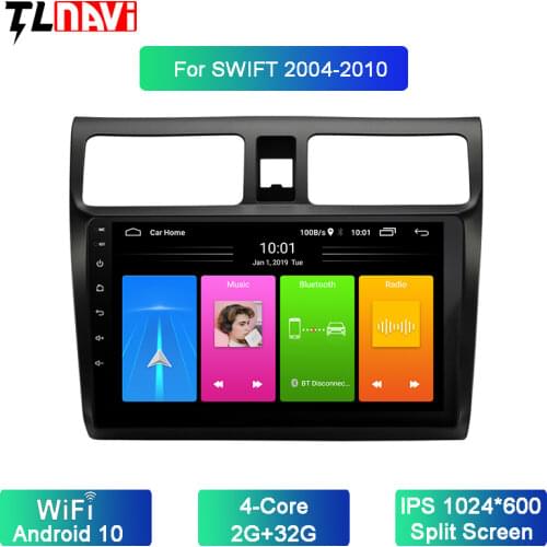 Car Stereo GPS Navigation Multimedia Player For 2005 2006 2007 2008 2009 2010Suzuki Swift 10.1" Android 10 Head Unit