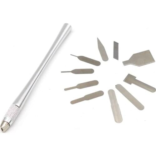 BGA IC Chip Repair Blade CPU Remover Metal Handle for Mobile Phone Logic Board NAND Flash Repair Tool Kit