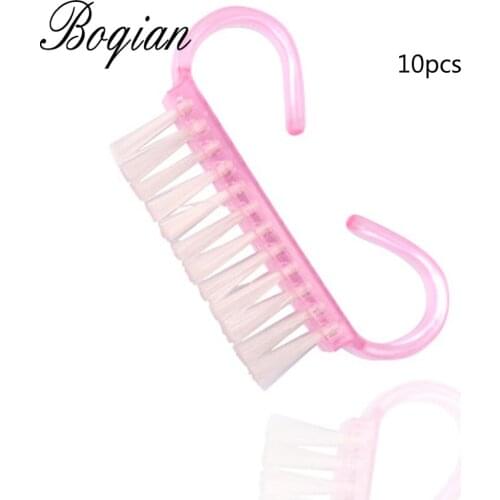 BQAN 10pcs Nail Cleaning Nail Brush Tools File Nail Art Care Manicure Pedicure Soft Remove Dust Small Angle Clean Brush