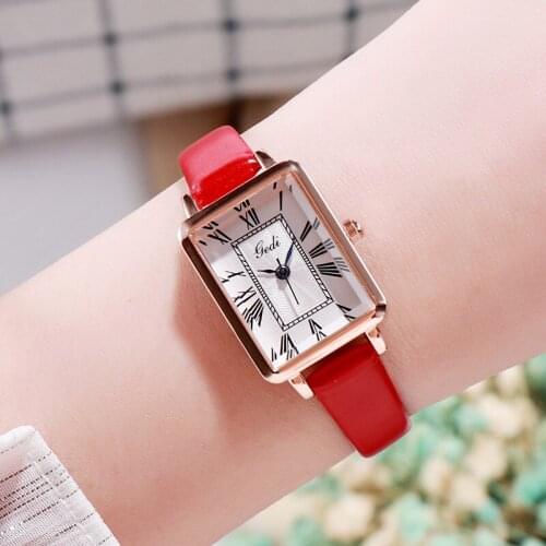 Retro Square Classic Woman Watch Rome Scale Wild Students Waterproof Belt Wrist Watches for Women 2020