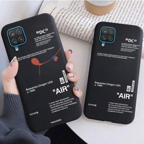 Hot Off Sports Shoes Brand Phone Case for Samsung A30 A40 A50 A70 A21 A51 A71 A41 A32 A72 Sneakers ins White Label Black Cover