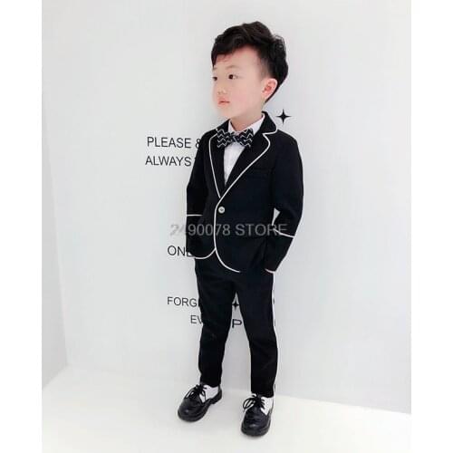 Flower Boys Suits for Weddings Costume Enfant Garcon Mariage Boys Blazer Jogging Garcon Kids Graduation Ceremony Suits