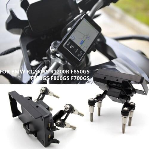 FOR BMW R1200RS R1200R F850GS F750GS F800GS F700GS Motorcycle GPS Bar Mobile Phone bracket GPS front Stand Holder Smartphone