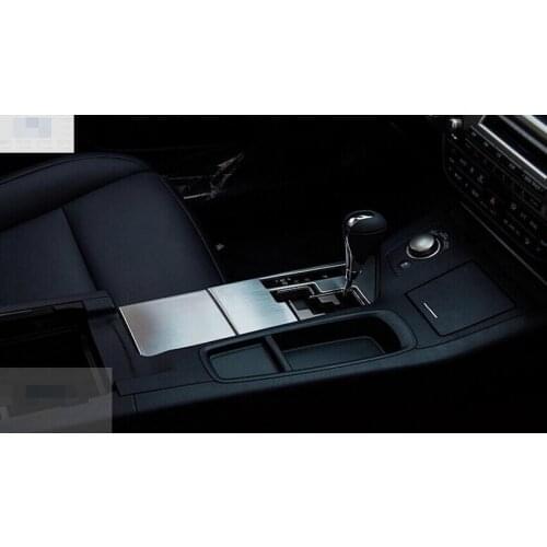 For Lexus ES 250 350 300h 2014 Stainless Steel Automatic Transmission Cover trim ar Stalls Sequins 2pcs / set