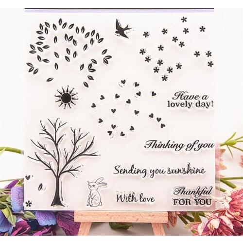 Hot selling pine transparent clear stamp / silicone seal roller stamp DIY scrapbook album / card production