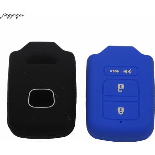 Jingyuqin Silicone 3 Buttons Car Keyless Smart Key Fob Case Cover For honda Vezel City Civic Jazz BRV BR-V HRV