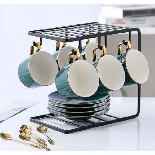 Creative drain cup holder kitchen tableware glass holder hanging rack coffee mug upside down storage rack