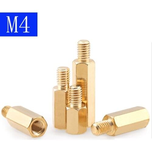 M4 + 6mm Hex Brass Spacer Screw PC Case Motherboard Standoff Riser Female-Male Screws