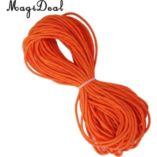 MagiDeal 3mm Orange Reflective Tent Guy Line Rope Camping Cord Paracord 20M for Outdoor Hunting Tent Awning Caravan Accessories