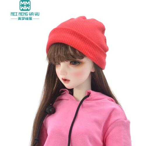 Fashion Candy colors Knitted hat Fits 1/6 1/4 1/3 BJD DD SD MSD YOSD Doll accessories Girls gift