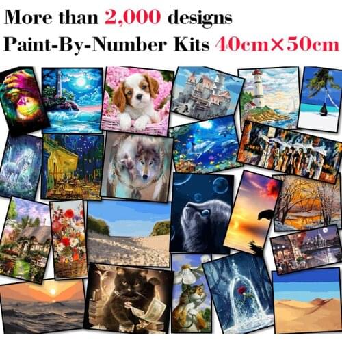 Mileelife Paintting By Numbers for Kids Adults DIY Beginner Oil Painting Kit Home Decoration