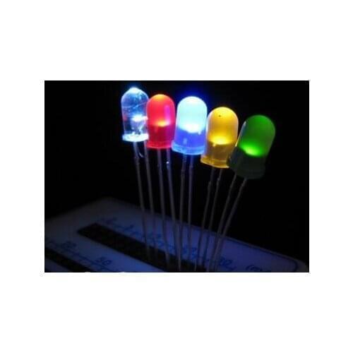 20Pcs x 5colors Long Leg 5mm LED diode Light Assorted Kit DIY LEDs White Yellow Red Green Blue electronic diy kit Light Beads