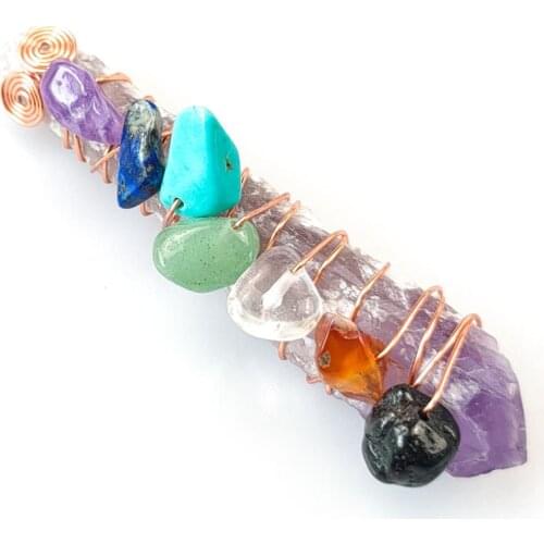 Natural Brazil Amethyst Teeth Chakra Crystal Quartz Healing Stone Energy Ore Mineral Crafts Home Decoration DIY Jewelry Making