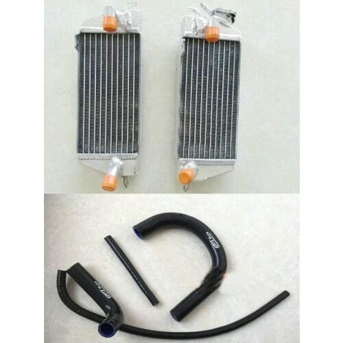 NEW Aluminum Radiator + Silicone Hose For Husqvarna WRK125 Cagiva WMX125 WRK WMX 125 1985-1988 1986 1987 KIT Vintage Ahrma vmx