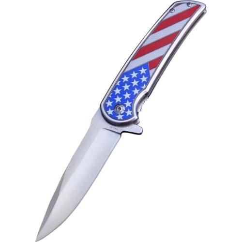 All-Steel Folding Knife With Color Handle, Outdoor Portable Defense Survival, Camping Self-Defense Hunting Movement Hiking Saber