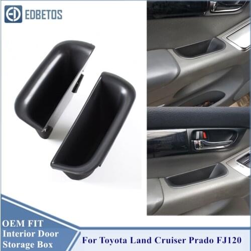 Door Storage Barrel Organizer Door Handle Container For Toyota Land Cruiser Prado FJ120 2003-2009 Front Door Box / Rear Door Box