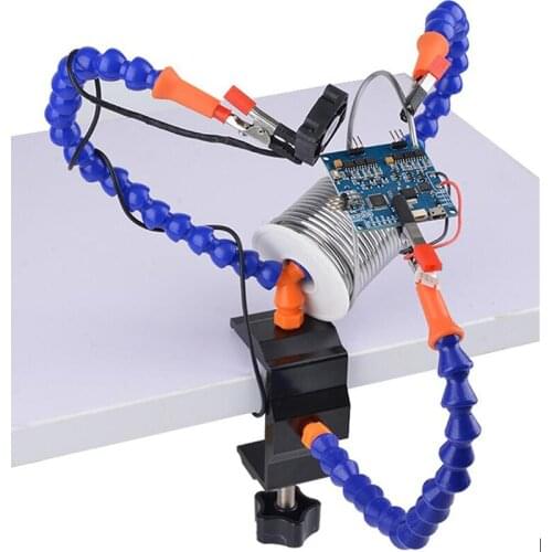 Helping Hands Third Hand Soldering Tool 2 Flexible Arms 4 Arm Soldering Station With Swiveling Alligator Clip for RC Drone Car