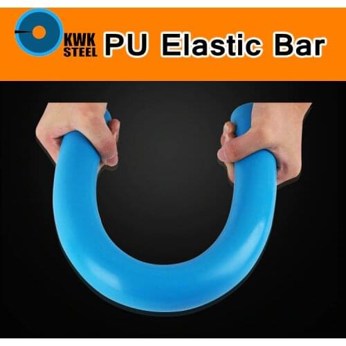 PU Elastic Bar Rod PU Round Bar Rubber Polyurethane Dichotomanthes Flexible Mould Sealing Gasket Filler Round Stick Blue Color