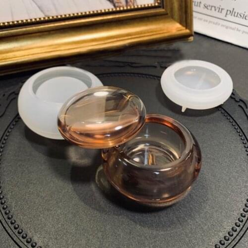 Transparent Crystal Resin DIY Crafts Jewelry Making Tools Storage Tank Molds Silicone Mould Saucer Shape Resin Mold