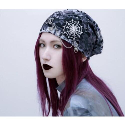 Ruibbit New Arrival Punk Black Gry Japanese Harajuku Girls Hat Women Caps Knitted Chic Streetwear Y2k