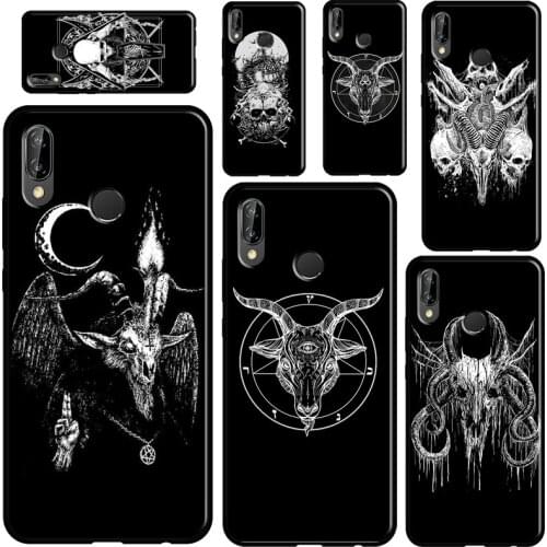 Satanic Scary Skull For Huawei Nova 5T Mate 20 Lite P Smart 2019 2021 Case For Huawei P30 P40 Lite P10 P20 Pro