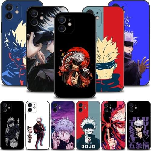 Silicone Case For iPhone 12 11 Pro Max 12 Mini X XR XS Max 7 8 6s Plus SE 2020 Shockproof Soft Cover Satoru Gojo Jujutsu Kaisen