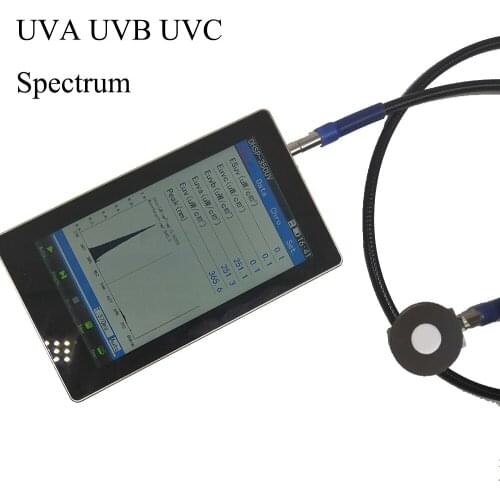 230-850nm UV Light Spectrometer with extend fiber for 254nm lamp irradiance mW/cm2 test