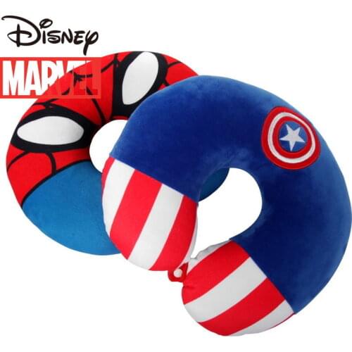 Disney Cartoon Marvel Captain America U-shaped Pillow Neck Pillow Cervical Pillow Nap Airplane Travel Pillow Car Pillow