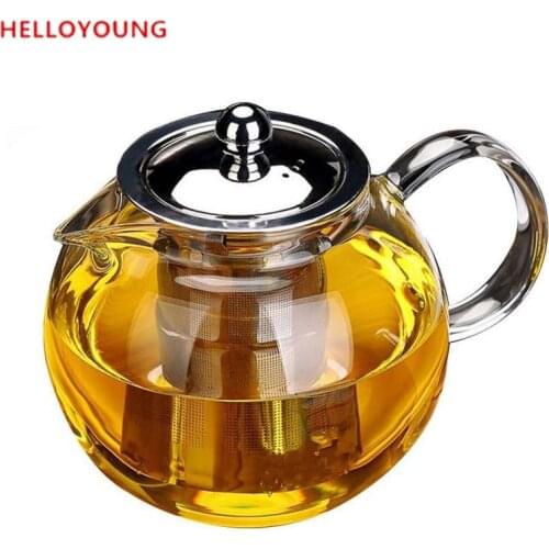 High Quality Heat Resistant Glass Tea Pot Teekanne Oolong Tea Set Puer Kettle Coffee Teapot Teteras Para Te With Tea Infuser