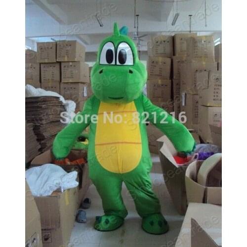 Yoshi Dinosaur Super Mascot Costume Green Dinosaur mascot EMS shipping