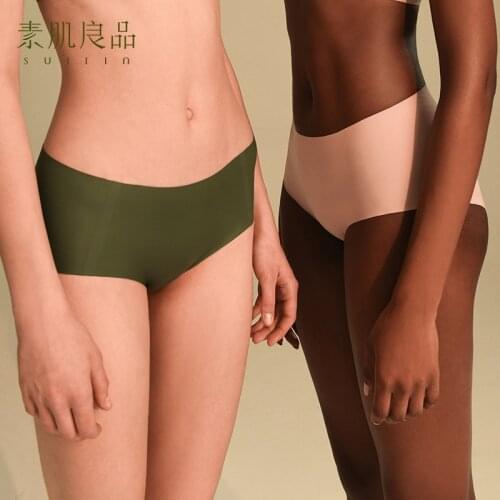 Sujiin Women Seamless Panties Mid Waist Underwear Female Underpant Lingerie Lady Briefs Comfortable Lingerie For Women N126
