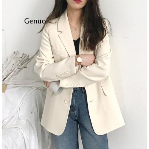 Blazer Women Suit Jacket New Korean Spring Autumn Casual Loose Ins Hot British Style Coats