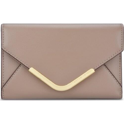 Geometry Women Wallet Made Of Leather Hasp Three Fold Short Card Holder With Zipper Coin Pocket Fashion Ladies Clutch Purse