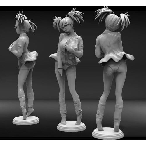 1/24 75mm 1/18 100mm Resin Model Lovely Pretty Girl 3D Print Figure Sculpture Unpainted RW-064