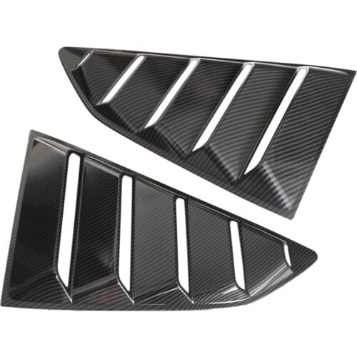 1Pair Black Side Window 1/4 Scoop Louver Cover For Chevrolet Camaro 16-18